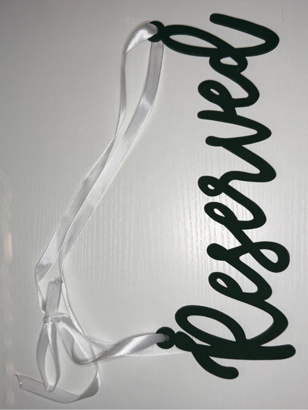 Green 'Reserved' Wooden Sign - Wedding Decor for Ceremony